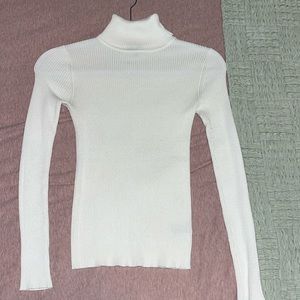 white long sleeve turtleneck